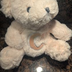 Plush Teddy Bear with  the Letter "C" ~ Literally Like new!