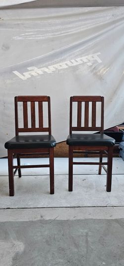 Antique Chairs Wood Primitive? Not Heavy Set Of 2 34hx14dx16w Seat 18inch high