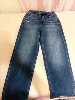 American Eagle Distressed Wide-Leg Jeans