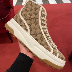 Authentic GUCCI high top Sneakers For Men Size 12