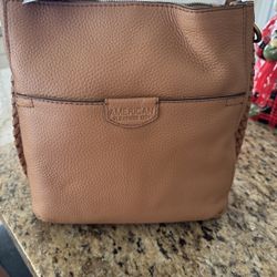 Purse-American Leather Co-Luca Triple Entry Crossbody