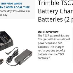 Trimble TSC7 External Battery Charger w/Batteries (2 pack)