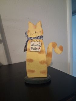 Wooden Cat Decoration