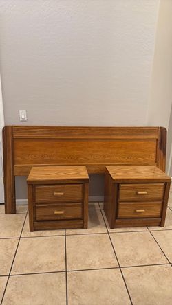 King Headboard and matching nightstands