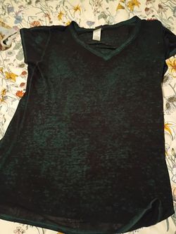 Dark Green V-Neck T-Shirt