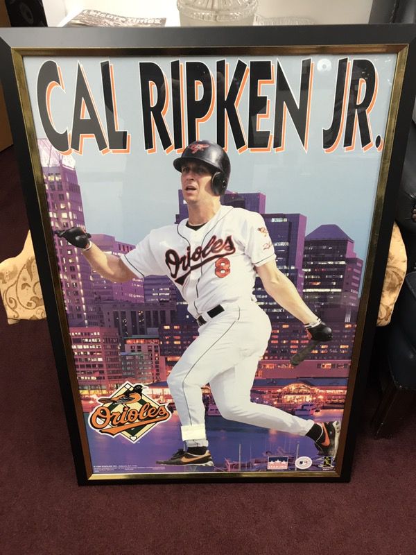 24x36 Framed Poster of the Baltimore Orioles & City of Baltimore' Legend Cal Ripken, Jr.