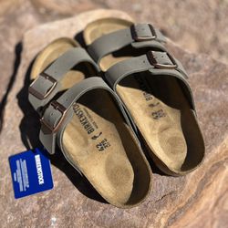 Birkenstock Arizona BS Stone Narrow Fit Size 42 Leather Shoe Sandal M9 | W11