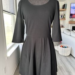 Express Black Peplum Dress - Size Medium