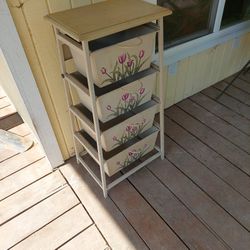 Metal Farmhouse 4 Drawer Organizer 