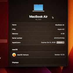 MacBook Air 13.6” M2 (2022) 