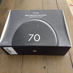 GOOGLE NEST THERMOSTAT 4TH GEN BLACK OBSIDIAN $150