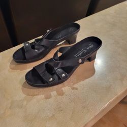 Women's Helle Comfort Shoes Sz 10 Soft Black With Velcro Adj Straps Sz 42 Eur 