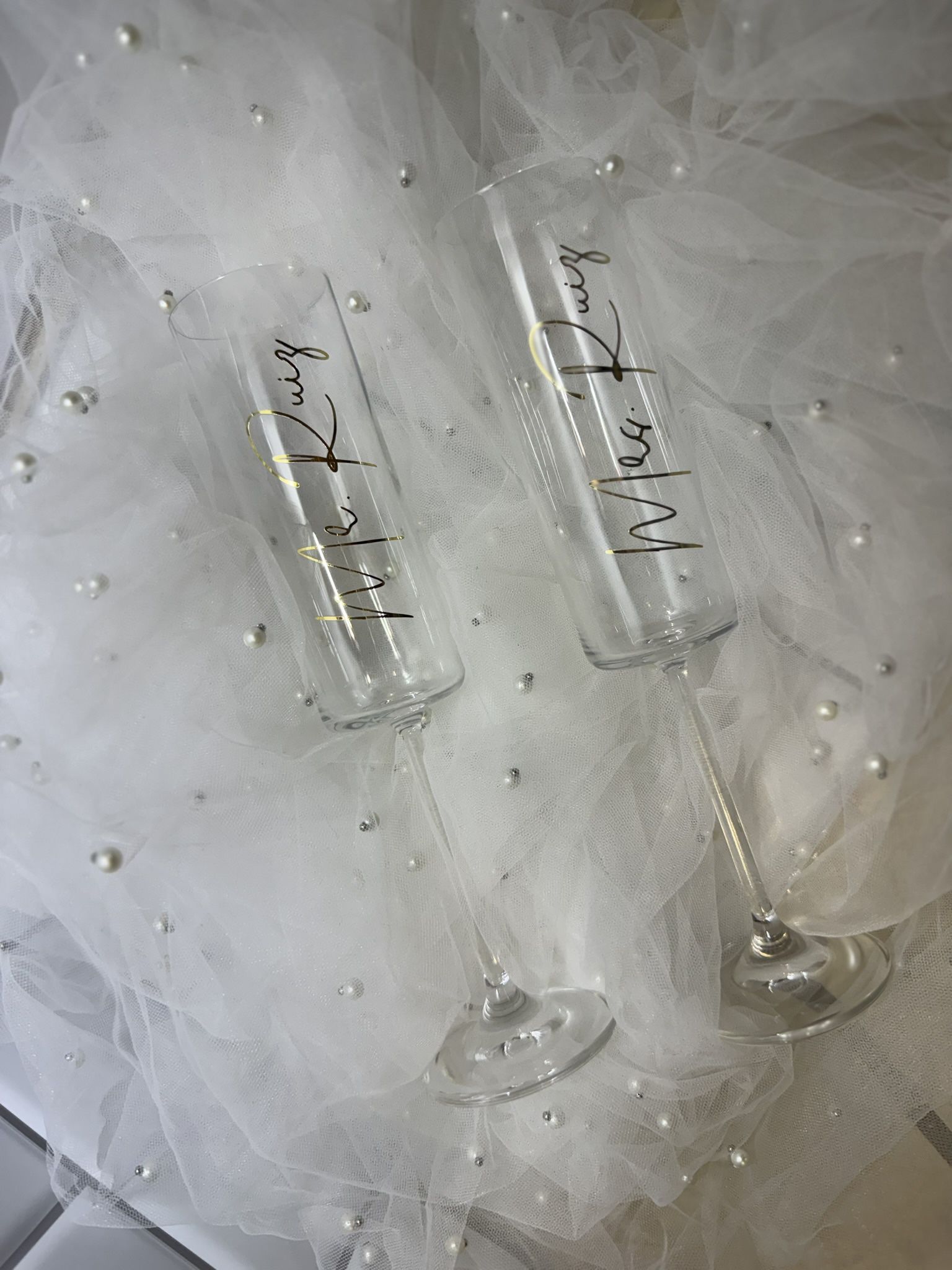 Personalized wedding Champagne Flutes 