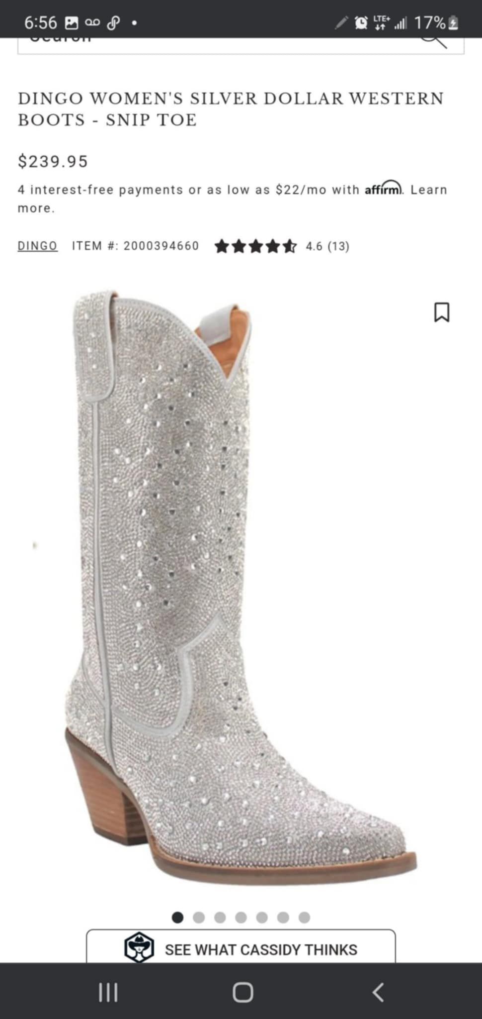 Dingo Women’s Silver Dollar western boots