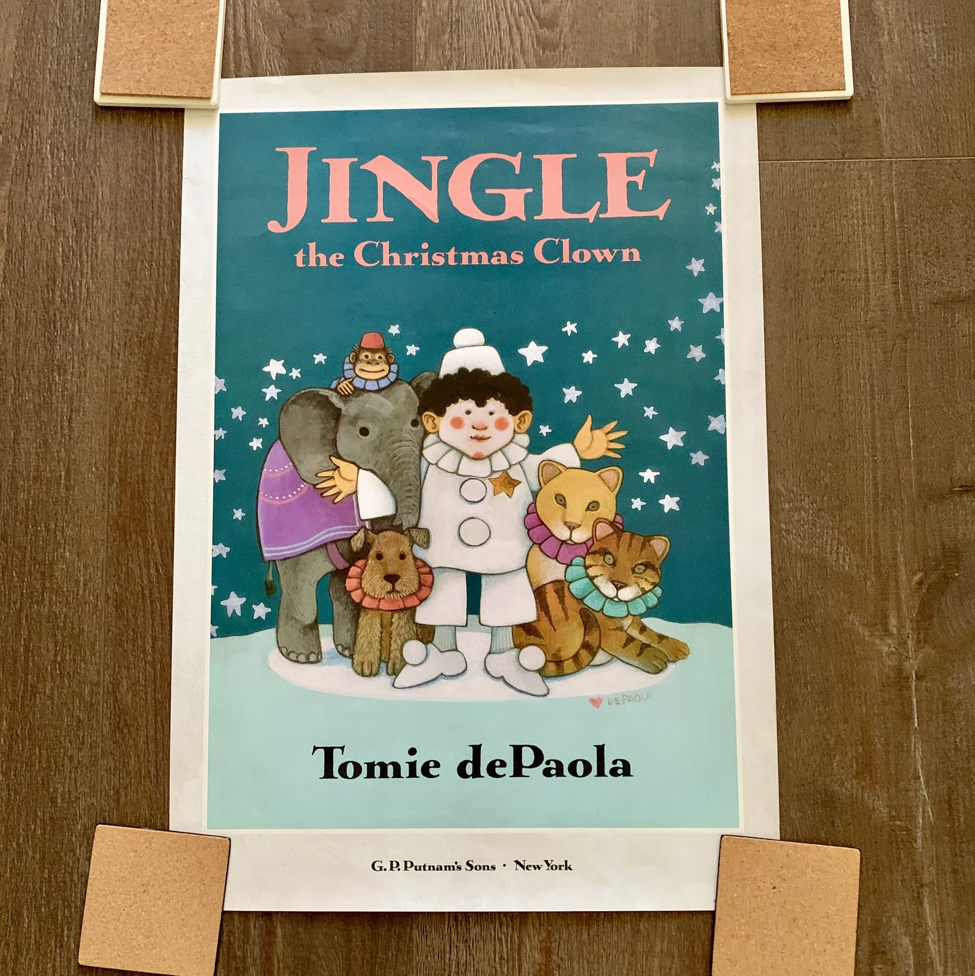 Vintage Poster Print “ Jingle The Christmas Clow” 1992