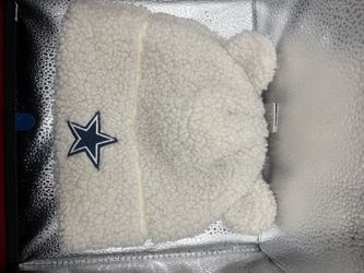 New Era NFL Dallas Cowboys Toddler Beige Fleece Beanie Hat w/ Ears Logo
