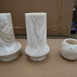 Egyptian Alabaster Vase/Lamps