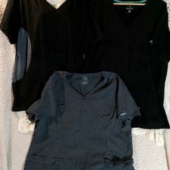 Lot Of 3 Scrub Tops 2X 