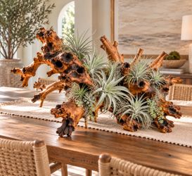 Burl Wood Root Huge Organic Natural Base Display Table Natural Mid Century Modern Vintage Retro