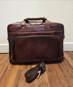 Leather brief case/ 15.6 inch laptop bag