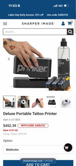 Prinker temporary tattoo