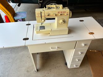Singer sewing machine with custom table