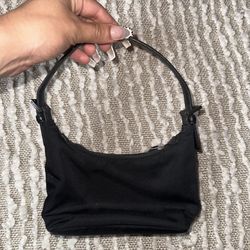 Coach Black Hobo Nylon Handbag Purse Zip Closure