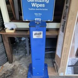 PURELL METAL HIGH CAPACITY HAND SANITIZING WIPES DISPENSING STATION WITH BASE & SIGN - HEAVY
