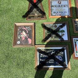 Vintage Beer signs and mirror