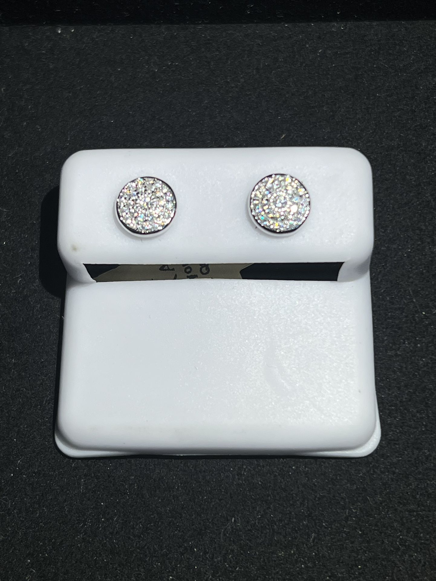 S925 Circle Moissanite Stud Earrings