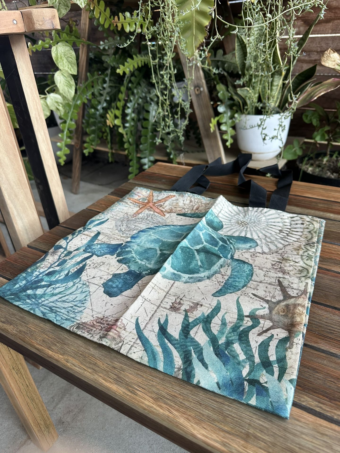 Turtle Print Tote Bags