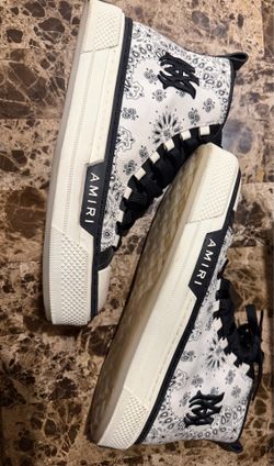 Bandana MA Court Hi Top Sneakers in White/Black