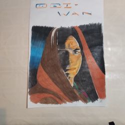 Fan Art Jedi Oil Pastel And Colored Pencil On Mix Media