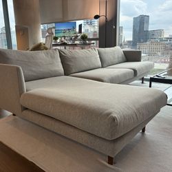 Burrard 112" Left Sectional - Seasalt Gray Couch 