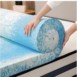 Cubrecolchón de espuma viscoelástica de gel de 2 pulgadas,
