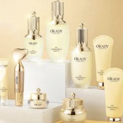 Okady Nourishing Skincare Set – 8-Piece  Complete Skincare Routine for All Skin Types, Includes Cleanser, Toner, Serum, Eye Cream, Lotion, 