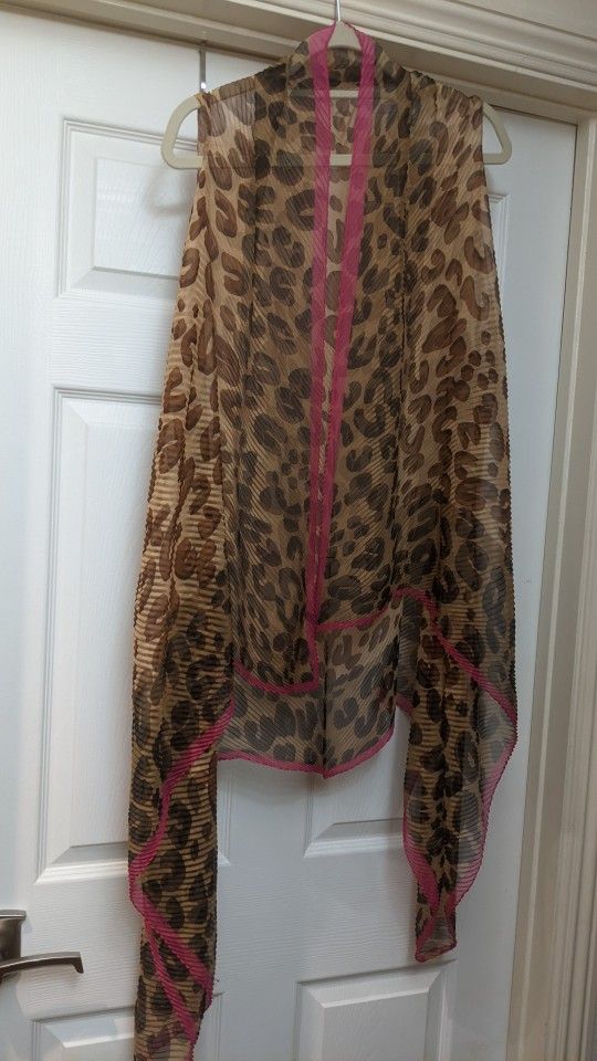 Women's Cheetah Silk Shawl