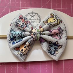 Pokémon Eevee Evolutions Baby Girl Bow Soft Nylon Headband 