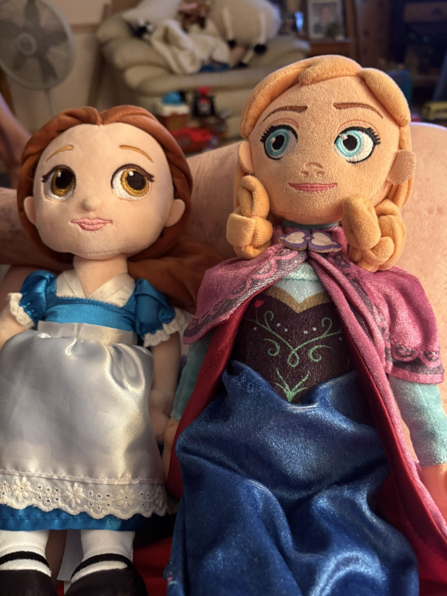 Belle And Anna Disney Plush Figures