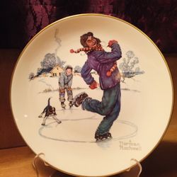 2 collectible plates. It’s a bargain. Please read full description. Take both for $85.  "Gay Blades" is the first issue in Norman Rockwell's Four Seas