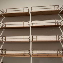 Mix Metal And Wood Shelves