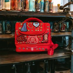 🔥 Red Trail‑Ride Water‑Resistant Lunch Tote 
