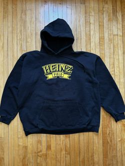 VTG 90s Pittsburgh Steelers Heinz Field Hanes Unisex Black Hoodie Sz. XL