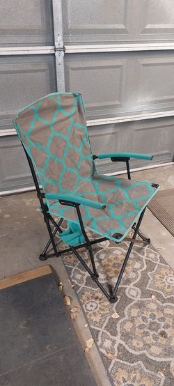 Ozark Trail Hard Arm Camping Chair with Durable Polyester Seat and Steel Frame