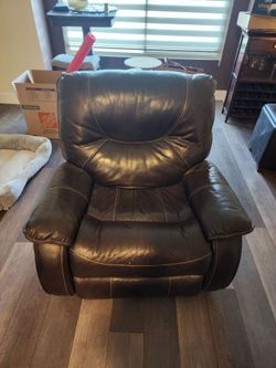 Leather rocker/recliner from Mor Furniture