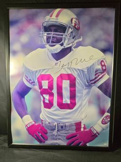 Jerry Rice Signed San Francisco 49ers Photo Framed Online Authentics