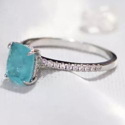 Paraiba Tourmaline Ring Sz 6,7