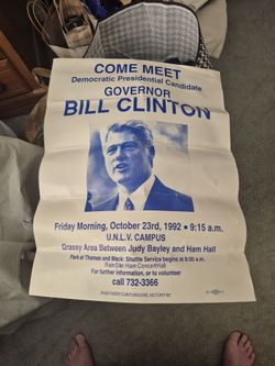 Bill Clinton 1992 Presidential Campaign Poster