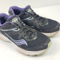 Saucony Womens Cohesion 11 Black Purple Running Athletic Sneaker Shoes Size 9  
