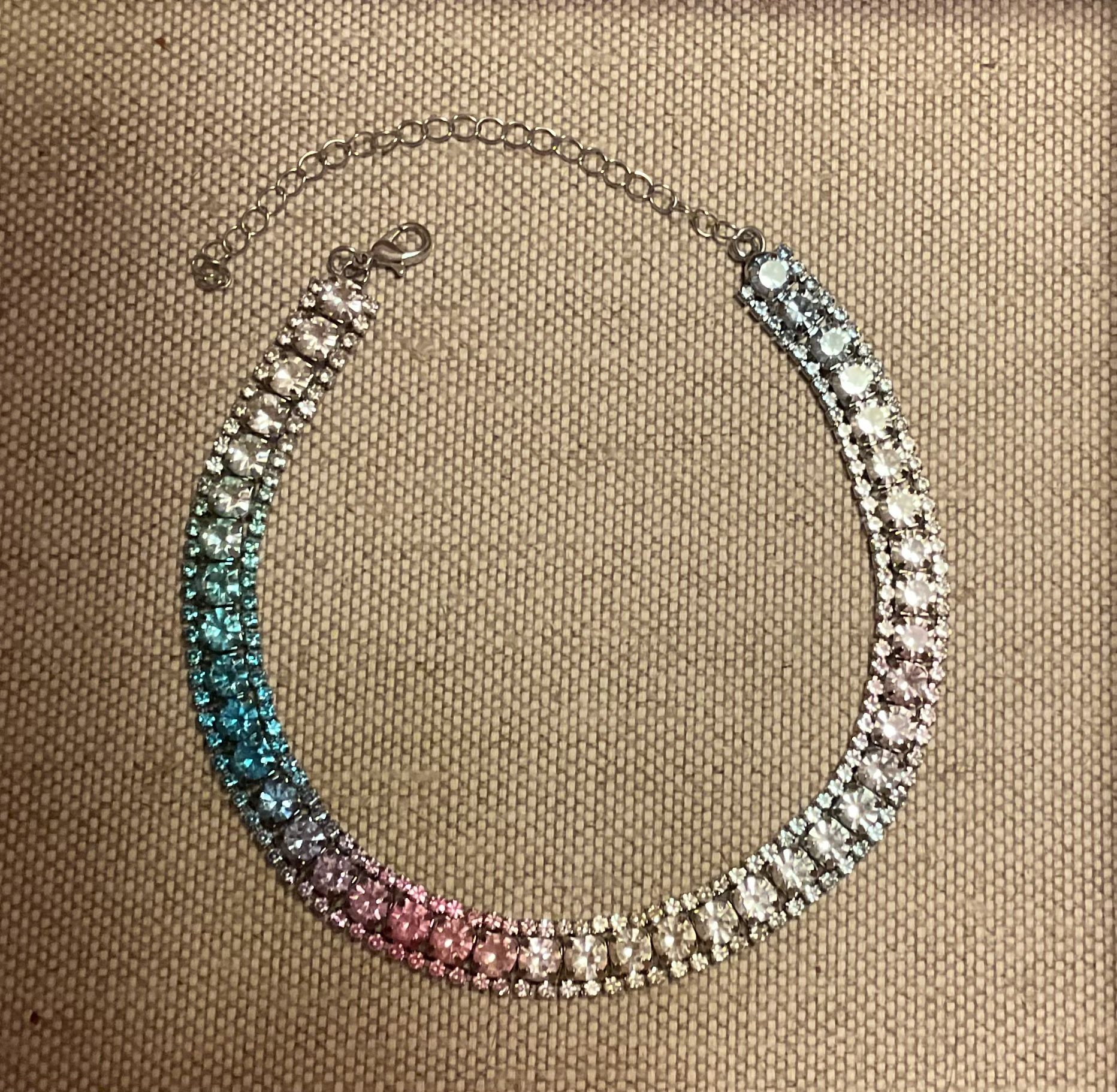 Ombré Rhinestone choker